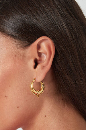 Earrings Saraswati Gold Stainless Steel h5 Immagine3